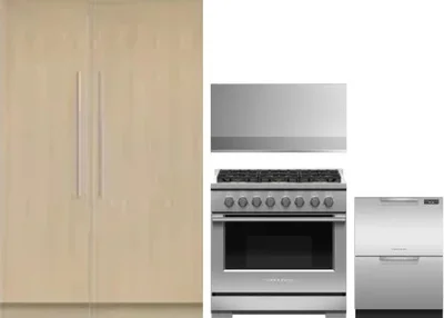 5 Piece Package Includes Refrigerator, Freezer, Range, Hood And Dishwasher